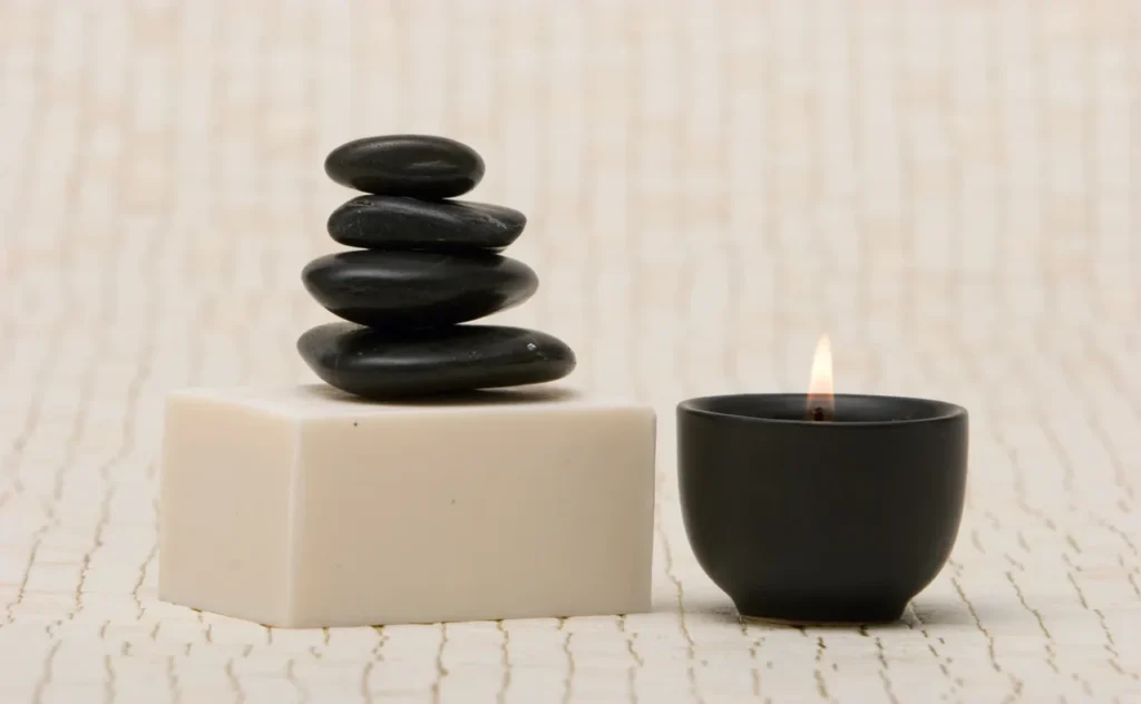 rock and candle background